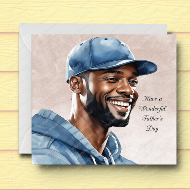 Black Father's Day Card W